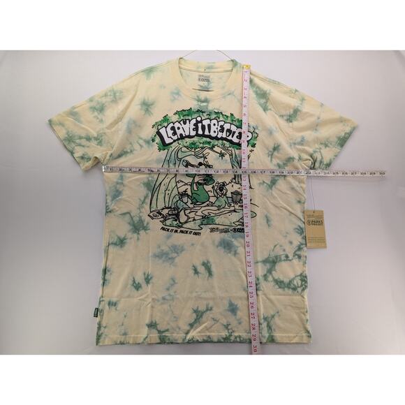 NWT Parks Project X Yogi Bear Leave It Better Graphic Tie-Dye Tee in Sage sz L - Picture 6 of 6